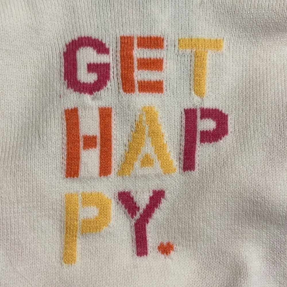 NWT Kerri Rosenthal ‘Get Happy’ V-neck sweater M - Picture 7 of 7
